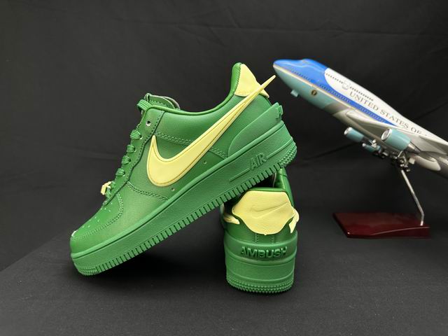 Cheap Nike Air Force 1 Green Yellow Big Swoosh Shoes Men and Women-17